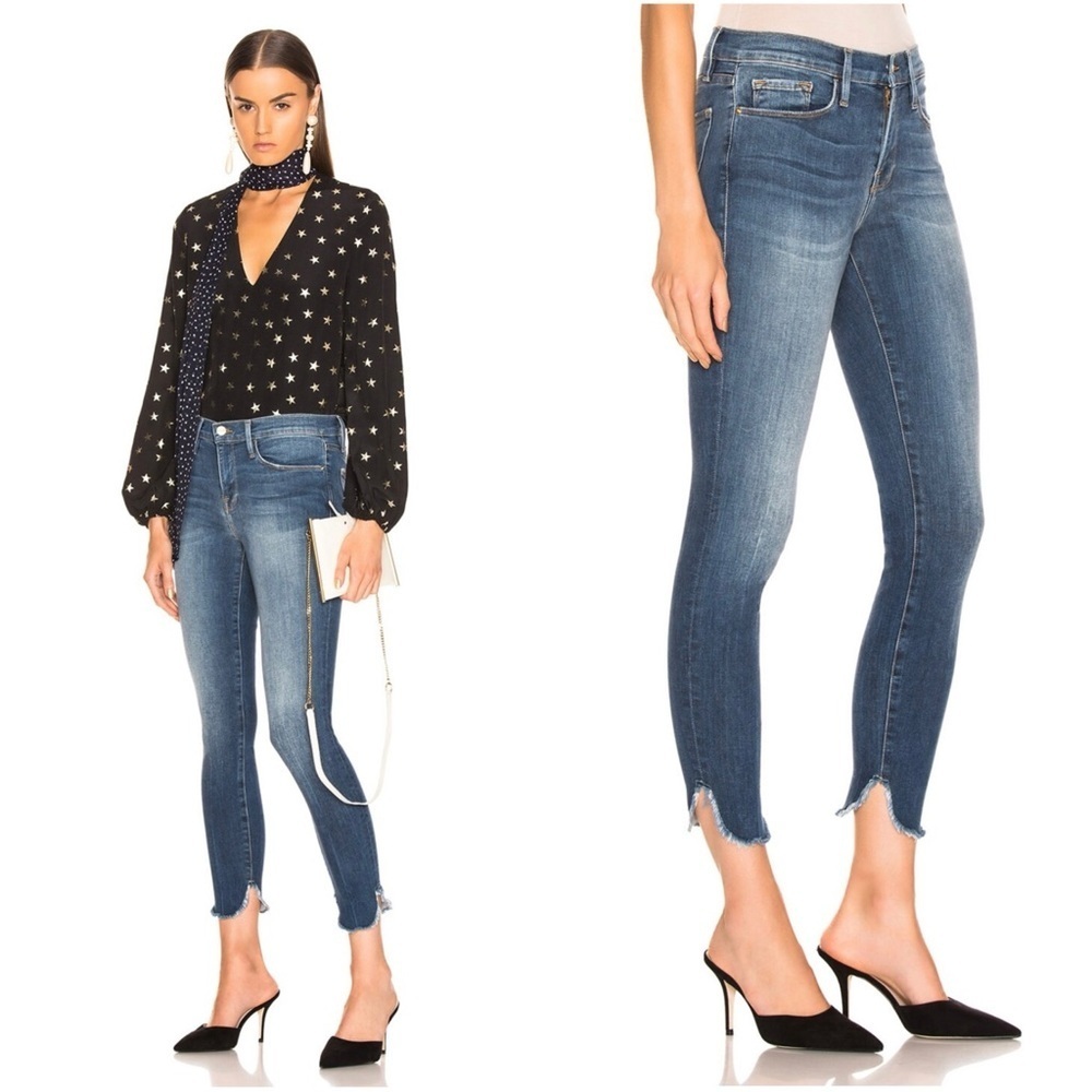 FRAME Le Skinny De Jeanne Crop Petal Hem Jean